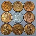 9 Lincoln Wheat Cents Uncirculated/Toned All Different Dates! (Lot#15)