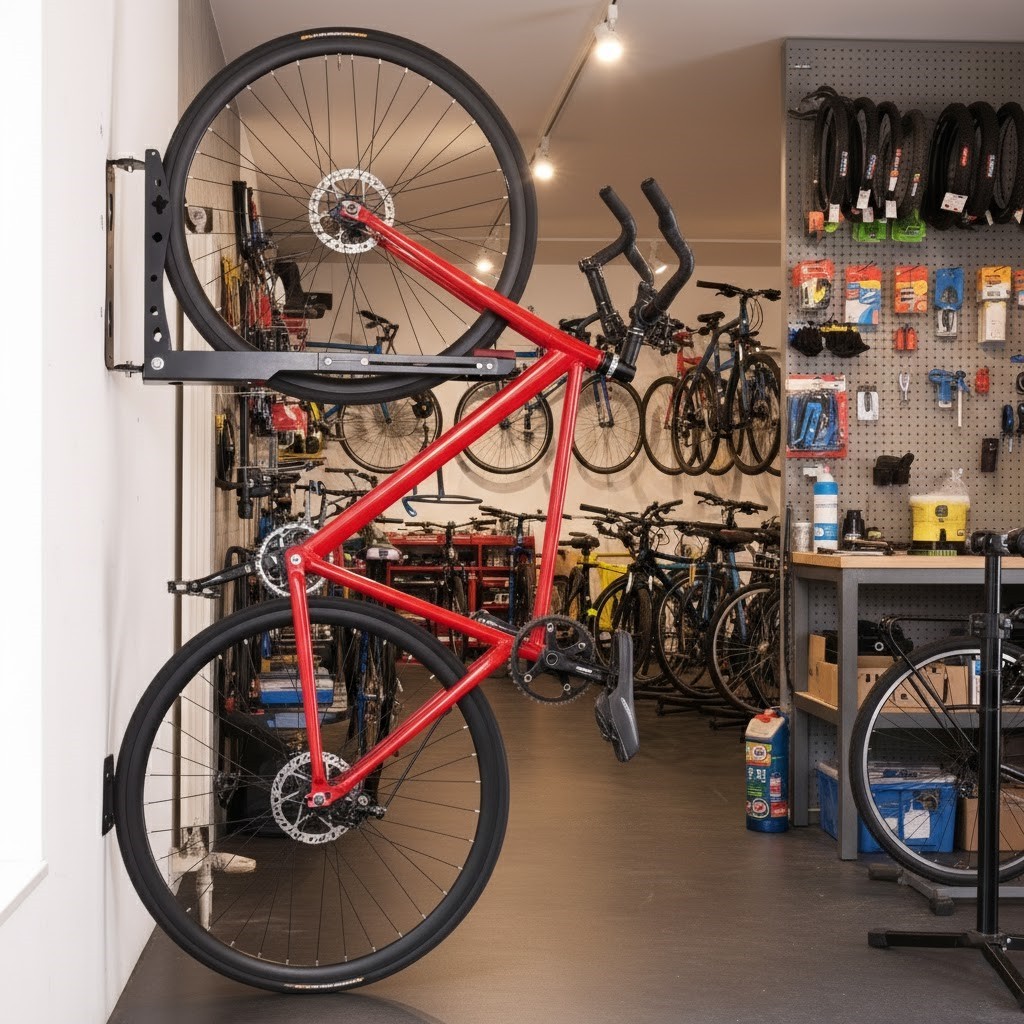 Bike Wall Mount Swivel Hanger Vertical Garage Rack Foldable Adjustable 24-29