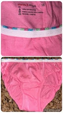 Hanes Girls Vintage Size 10 Bikini Barbie Pink  Cotton Panty Panties Underwear