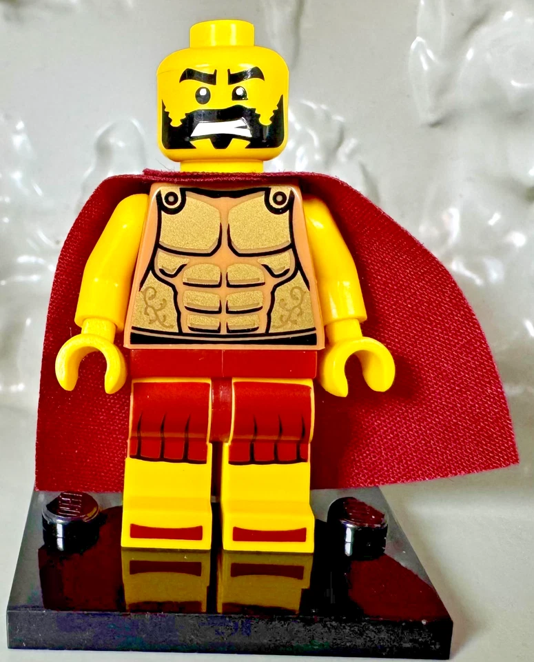 LEGO (8684) CMF Serie 2 Guerrero Espartano Minifigura col02-2 Completa con accesorio Foto 4 de 4