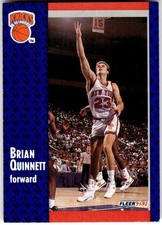 1991-92 Fleer #329 Brian Quinnett New York Knicks NBA Basketball