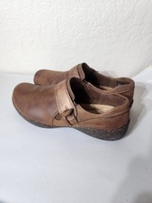 Clarks Collection Women's Brown Leather Soft Cushion Shoes Size 10