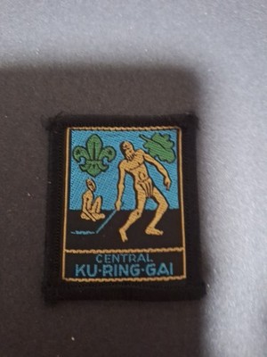 Pfadfinderabzeichen australisch NSW CENTRAL KU-RING-GAI alle glänzend dunkelgrün, gebunden