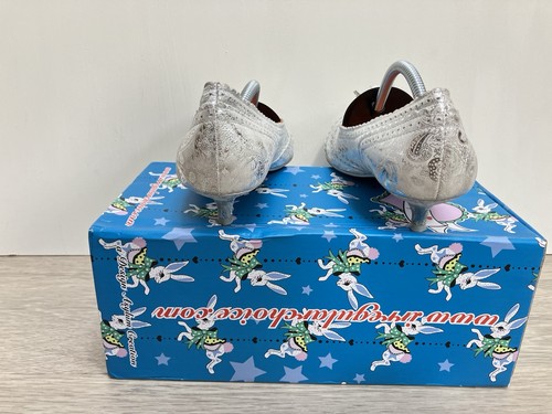 Womens Irregular Choice Heels Size UK 6 Silver Mini Magic Kitten Heel Shoe - Picture 5 of 15