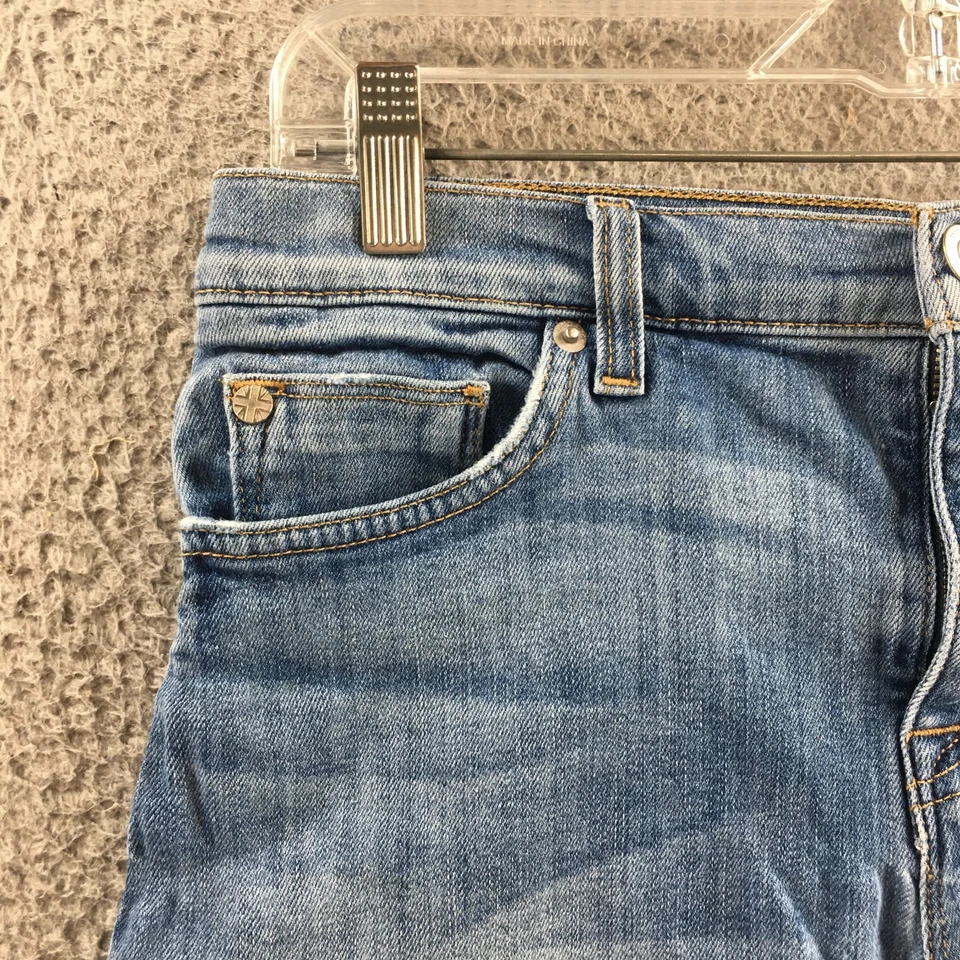 Pantalones Cortos Hudson Corte Para Mujer 31X3.25 Azul Denim Tiro Medio Cinco Bolsillos Cremallera Mosca Foto 2 de 4