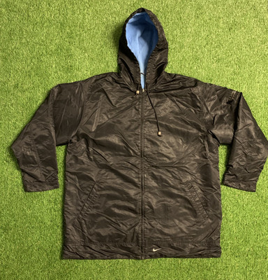 Vintage Nike Reversible Jacket Herren Gr. L Schwarz, Hellblau Fleece Jacke