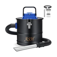 Ash Vacuum Cleaner -2.6 Gallon Fireplace Ash Vac with 800w Powerful Hose Non-...