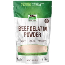 NOW Foods, Beef Gelatin Powder, Natural Thickening Agent, Source of Protein, 1-P