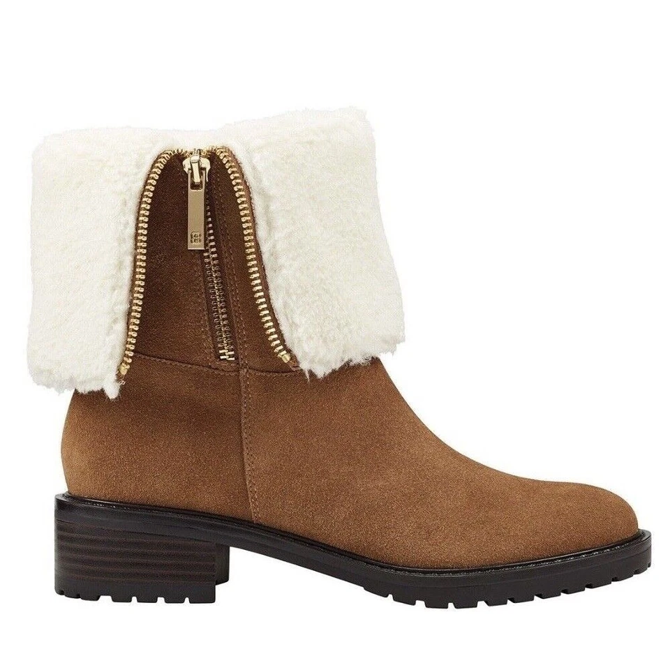 Botas de piel de oveja de gamuza con cremallera 2 en 1 para mujer BANDOLINO con tacones de 1,5" tallas 6 y 8,5 Foto 3 de 4