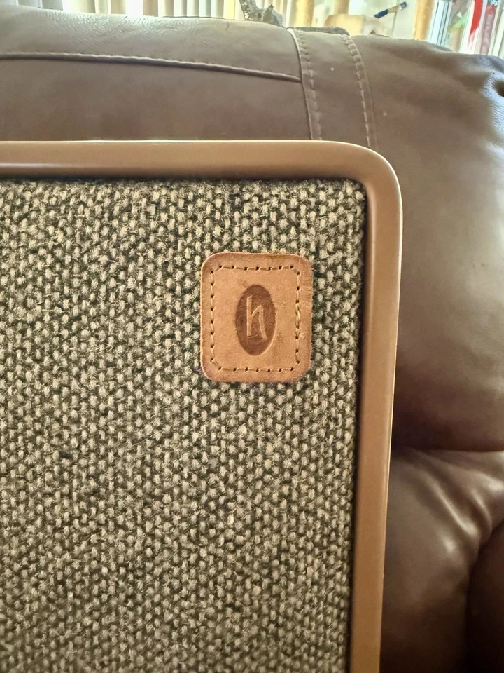 Maleta de tweed vintage Rolling Hartmann equipaje cuero con cinturón ¡EXCELENTE ESTADO! Foto 3 de 4