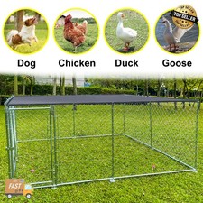 10x10ft Large Pet Dog Run House Kennel Shade Cage Enclosure with Cover Playpen