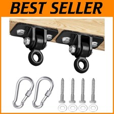 Heavy Duty Swing Hangers 2400 lb Capacity Black Set of 2 