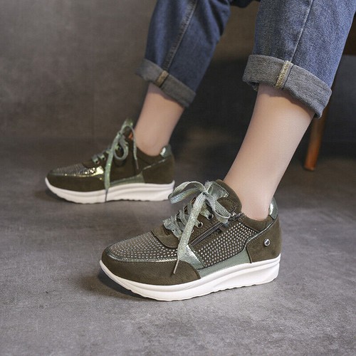 Ladies Womens Running Trainers Sneakers Slip On Walking Gym Comfy Fashion Shoes - Picture 4 of 18