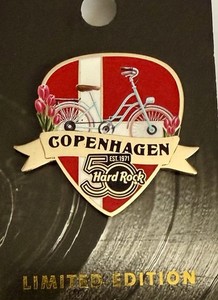 Hard Rock Cafe Copenhagen 50th Anniversary Guitar Pick Series Pin