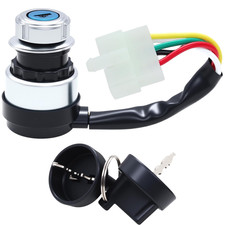 5 Wire 5 Pin Ignition Key Switch Replacement Fit for 50cc 70cc 90cc 110cc