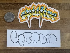 Spitfire Wheels Flamed Small Sticker Skateboarding Gonz Krooked DLXSF