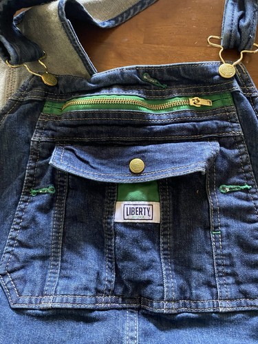 Mono de mezclilla Liberty para hombre talla 42 azul Jean babero carpintero ropa de trabajo mono - Imagen 4 de 14