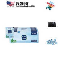 PureFresh Wet Wipes Flushable Individually Wrapped for Travel 40 Singles