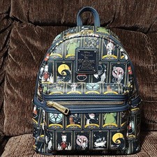 Loungefly Disney Nightmare Before Christmas Tarot Card Mini Backpack, Multicolor