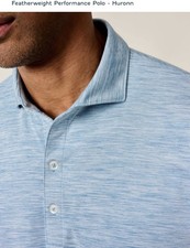 Johnnie O Featherweight Huron Performance Golf Polo Shirt Mens XL Blue