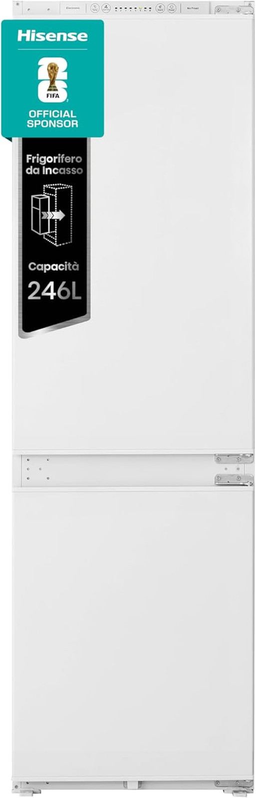 Rib312F4Awe Frigorifero Combinato Da Incasso, Tecnologia No Frost, Capacità 246