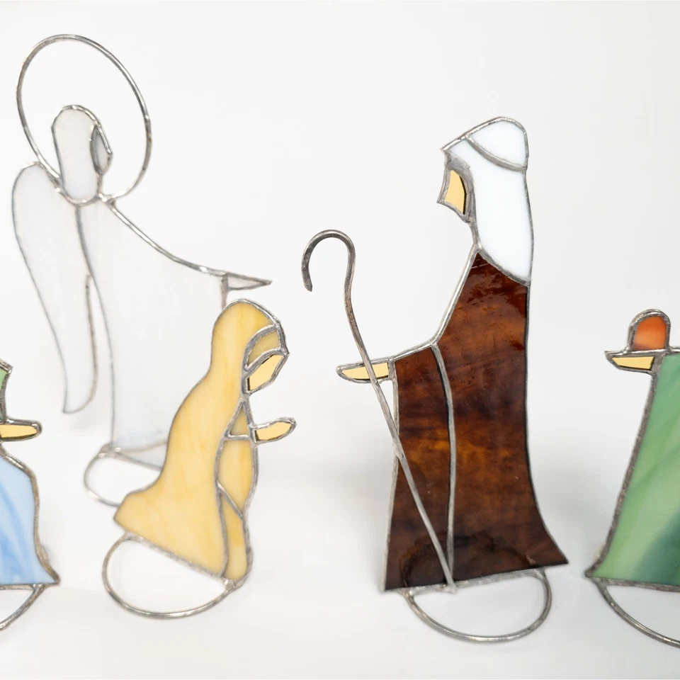 Belén vitral vintage 1979 - No Baby Jesus Foto 3 de 4