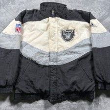 Vintage 90s Las Vegas Raiders Jacket Mens Medium Apex One Football NFL Pro Line