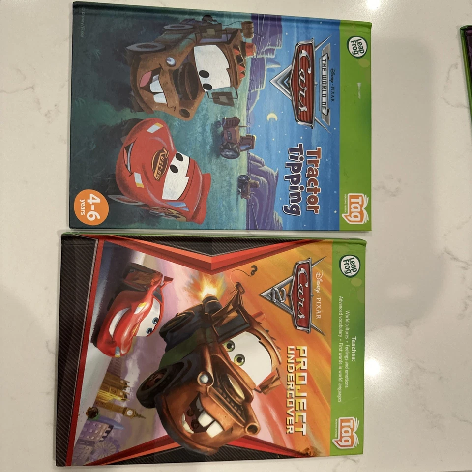 Leap Frog Tag Reading System with Pen Interactive, World map, and 8 book lot - Image 3 of 4