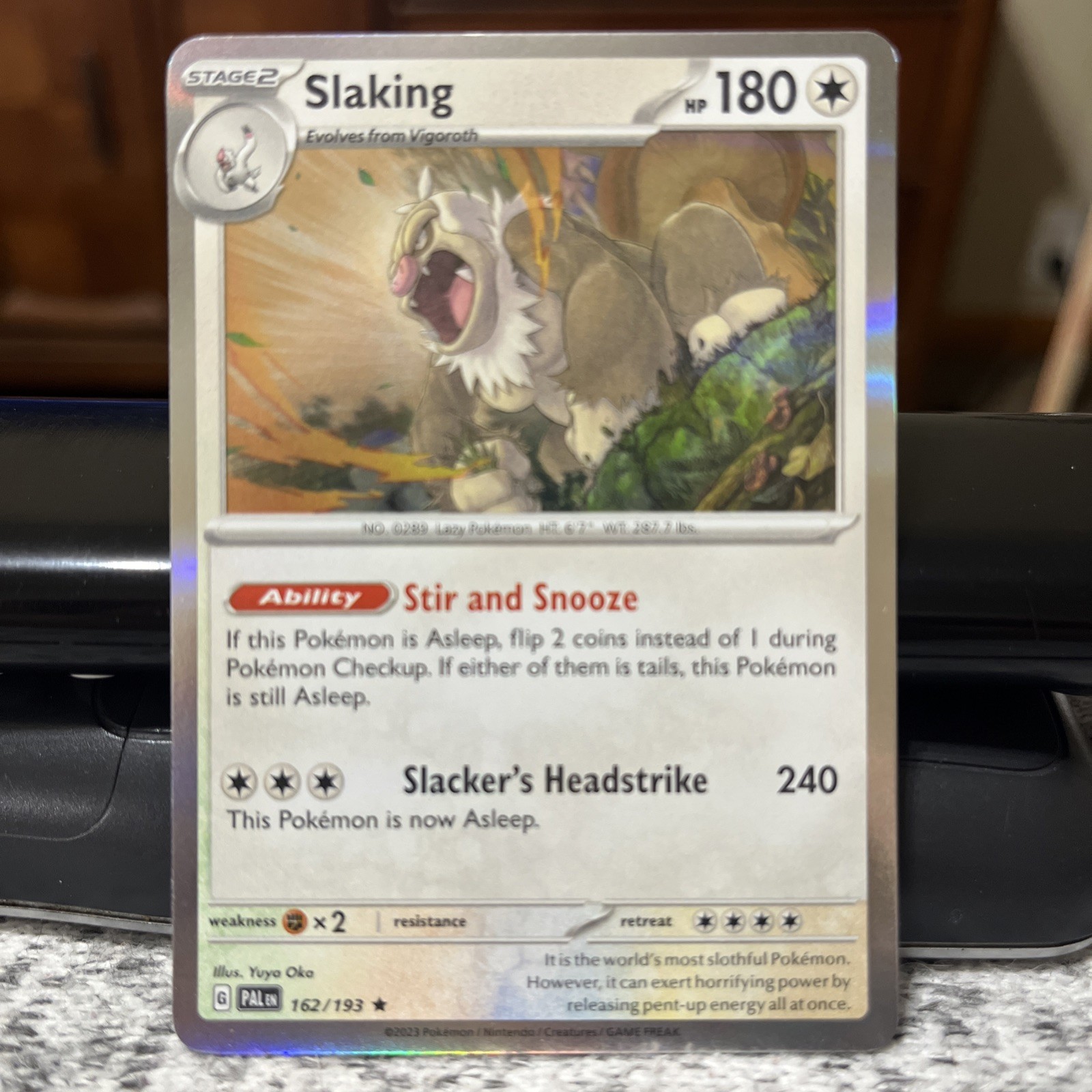 Slaking 162/193 Holo Pokemon Card 