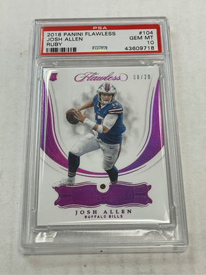 2018 Panini Flawless Josh Allen Rookie Ruby #104 /20 PSA 10 | eBay