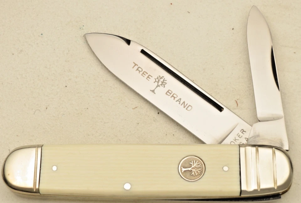 Vintage BOKER USA 9471 Jumbo Cigar Jack Knife 1950's to 60's Era - White Handles - Image 2 of 4