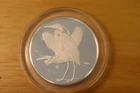 1975 # 43 Great Blue Heron Franklin Mint Silver Proof Art Round Uncirculated