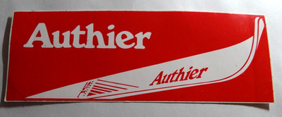Werbe-Aufkleber Authier Ski Schweiz Skisport Wintersport 70er Jahre