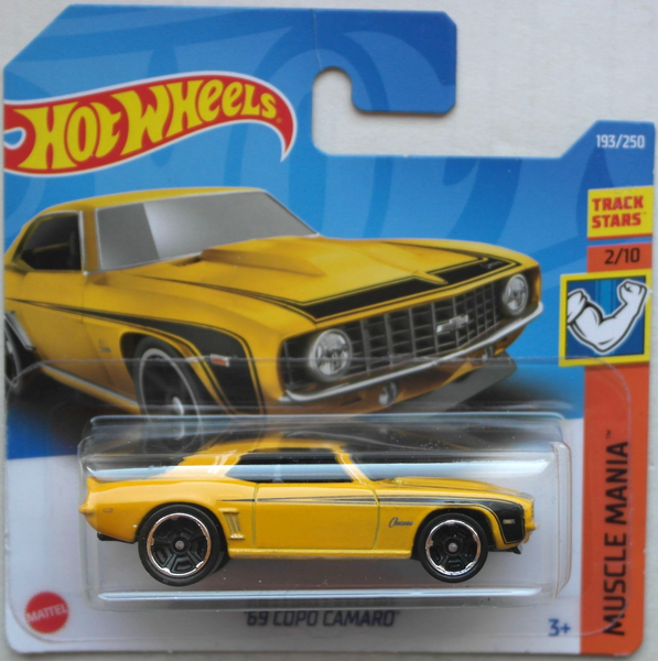 Hot Wheels 1969 Chevy Chevrolet Copo Camaro Gelb Neu/Ovp Hw Oldtimer Auto Car 69-image