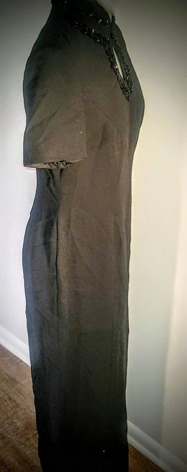 Vestido de noche negro vintage Liz Claiborne talla 8 Foto 3 de 4