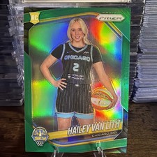 2025 Panini Prizm WNBA Hailey Van Lith Variation Green Prizm #139 Chicago Sky RC