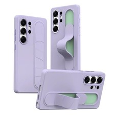 Standing Grip Leather Case For Samsung Galaxy S25 S26 Ultra Soft Silicone Cover