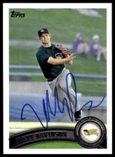 Matt Davidson South Bend Silver Hawks 2011 Topps Pro Debut Signed Auto Card #77