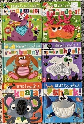 Lot of 6 Never Touch A Feel & Touch Toddler Hardcover Books Animals Ghost