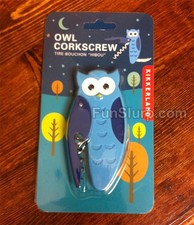 Owl Corkscrew - Bottle Opener - Wine Gift - Fun and Unique - Kikkerland - New