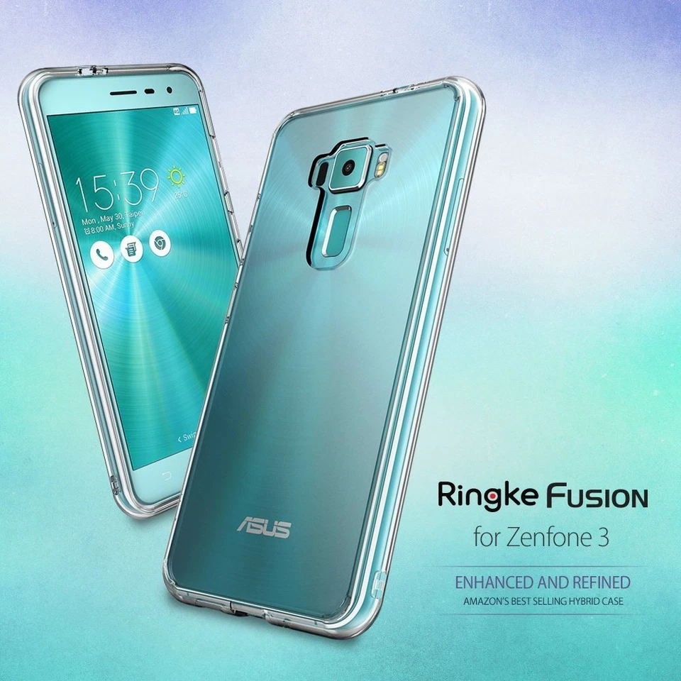 Para Asus ZenFone 3 | Ringke [FUSION] TPU Transparente Parachoques Tecnología de Protección contra Caídas Foto 3 de 4