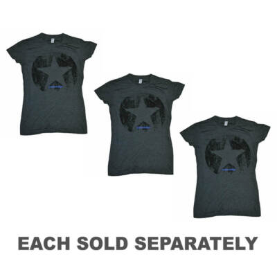 Women's T-Shirt Sizing Charcoal Blend Featuring A Distressed Entourage Star