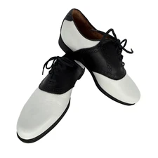 Ashworth Golf Shoe Men’s 10M Black & White Genuine Leather