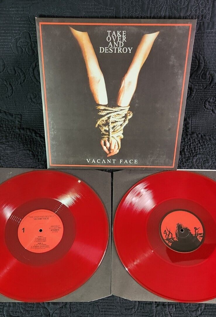 TAKE OVER AND DESTROY - vacant face (NM) Translucent Red Vinyl Metal Sludge