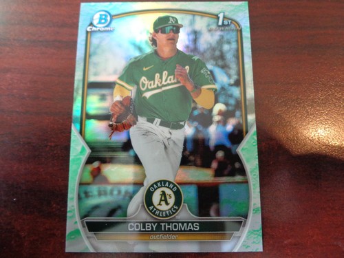 2023 Bowman Chrom Colby Thomas #BCP-32 LUNAR GLOW Refraktor RC-A's