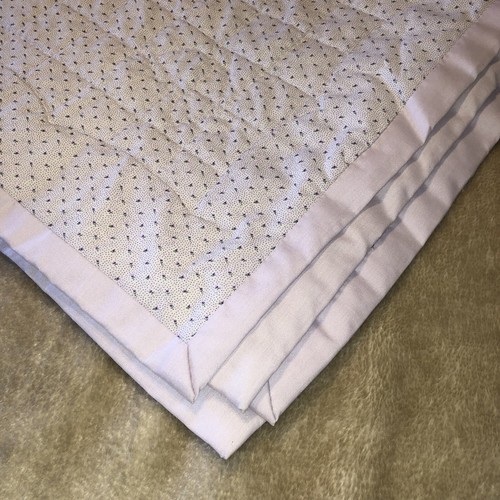 Large Handmade Baby Quilt Lavender 53.5 x 38 inches