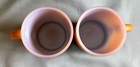 2-Anchor Hocking Fire King Two Toned 8 oz Stackable Coffee Mugs Orange & Black — photo 3