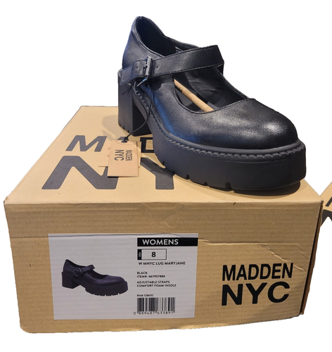 Madden NYC Women's Lug Sole Mary Janes - Size: 8 - New with Box - FAST SHIP