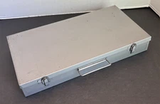 Vintage 35mm Slide Tray Metal Storage Case Holds 150 Slides with Carrying Handle