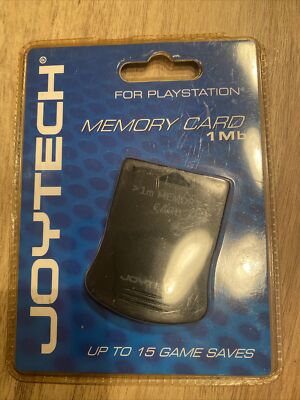 Joytech 1MB Memory Card - Schwarz Sony Playstation 1 PS1 Neu & Versiegelt